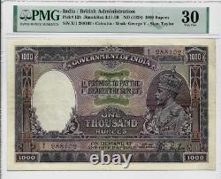 INDIA 1000 RUPEES P-12 B ND 1928 PMG 30 King George V RARE Indian MONEY BANKNOTE