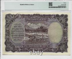 INDIA 1000 RUPEES P-12 B ND 1928 PMG 30 King George V RARE Indian MONEY BANKNOTE