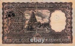 INDIA 1000 Rupees P65a 1975 Sign Sen Gupta Large Bank Note Serial A2 106134