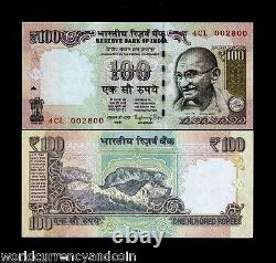 INDIA 100 RUPEES x 100 Pcs LOT GANDHI NEW SYMBOL FULL BUNDLE UNC MONEY BANK NOTE
