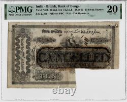 INDIA 10 Sicca RUPEES P-S50 1828 Bank of Bengal PMG RARE Indian Paper Money NOTE
