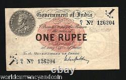 INDIA 1 RUPEE P-1 G 1917 KING GEORGE V 1st BANK NOTE RARE MONEY BRITISH INDIAN