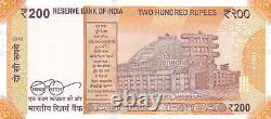 INDIA 200 Rupees, 2018, P-113 LOW SN 000001. 2. 3, UNC