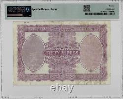 INDIA 50 RUPEES P-9 1930 Calcutta George PMG few Known to exist RARE Indian NOTE