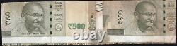 INDIA NEW Rs. 500/- BANKNOTE UNCUT/MISCUT LARGEST NOTE WITHOUT NUMBER, ERROR