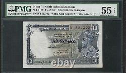 INDIA Old 10 Rupee Note (1928-35) P16b PMG 55 AU