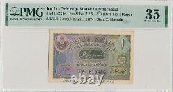 INDIA PRINCELY STATES 1 RUPEE ND (1945-46) PICK# S271c PMG 35 CHOICE VERY FINE