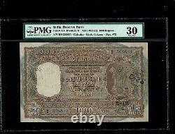 India 1000 Rs (1954-57) B RamaRau Calcutta Incorrect Hindi PMG-30 P46b