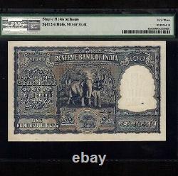 India 100 Rupees 1957-62 P-43c PMG 63 Unc Thick Paper