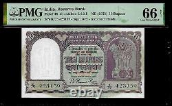 India 10 Rupees 1953 PMG 66 EPQ UNC P#38 PMG Population 11/5