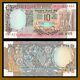 India 10 Rupees, 1985-1990 P-81g Sig85 Letter B Solid S/N 555555 Pinholes (Au)