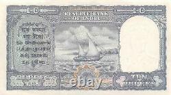 India 10 Rupees ND. 1943 P 24 Series H/28 Circulated banknote D32