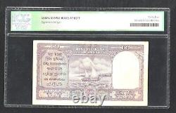 India 1958 10 Rupees P 39c FANCY SERIALl 999299- NEAR SOLID ICG 35 VF