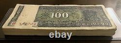 India 1977 100 Rupees, Pick#64 100 Note Bundle UNC