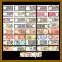 India 1 1000 Rupees (42 Pcs Set), 1957-2017 P-66-117 Pinholes Foxing (Au/Unc)