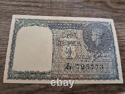 India 1 Rupee Banknote 1940 British India King George VI