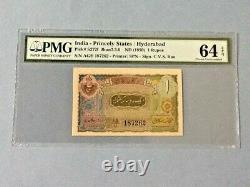 India 1 Rupee P-S272f ND(1950) PMG 64 EPQ Staple Holes at Issue
