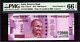India 2000 Rupees 2017 LOW Serial 000006 GEM UNC PMG 66 EPQ