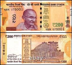 India 200 Rupees, 2022, P-113s, UNC, Plate Letter F X 100 PCS Bundle Pack
