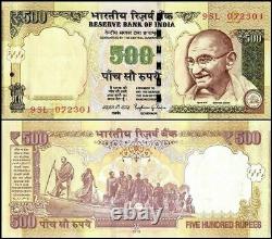 India 500 Rupees, 2015, P-106t, UNC, Plate Letter X 10 PCS