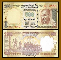 India 500 Rupees x 100 Pcs Bundle, 2013-2016 P-106 New Rupee Symbol Unc