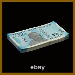 India, 50 Rupees x 100 Pcs, Bundle, New Issue Banknote, UNC