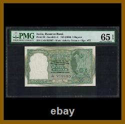India 5 Rupees, 1950 P-32 Signature #72 SN# 292685 PMG 65 EPQ