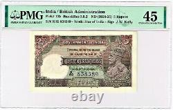 India 5 Rupees ND (1928-35) Pick 15b Jhun3.5.2 PMG Choice Extremely Fine 45