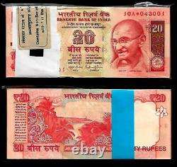 India Banknote Issue Replacement Issue Rs 20 Serial Packet GEM UNC 10A 2014