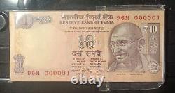 India Banknote Low Number Bundle Stack 000001-100