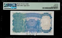 India British 10 Rupees 1937 King George Ch XF PMG 45