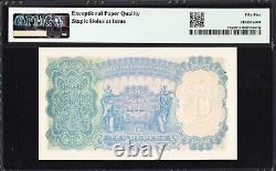 India British 10 TEN Rupees P19a 1937 PMG55 aUNC EPQ Banknote Note KING GEORGE