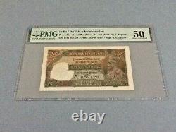 India British Administration 5 Rupees P-15a ND(1928-35) PMG 50 Staple Holes