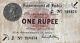 India Government of India, 1 Rupee, 1917, P# 1g, Sign Gubbay, Serial H31 218474
