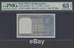 India, P-25d, PMG 65 GEM UNC, EPQ. 1940 £1 King George VI Banknote