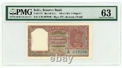 India. P-27. 2 Rupees. ND (1950). Ch UNC PMG (63) Incorrect hindi