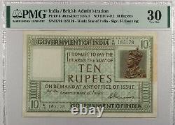 India. P-6. 10 Rupees. ND(1917-30). PMG 30. VF / VERY FINE