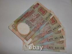 India Paper Money-26 X Rs 2/-old Notes-r. N. Malhotra-1985/90-rare-b-31- #aa18