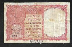 India Persian Gulf 1 Rupee Note (1957) R1 VF