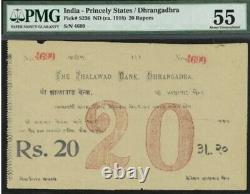 India, Princely States Dhrangadhra, 20 Rupees (c. 1918)
