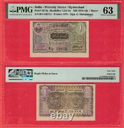 India Princely States Hyderabad 1 Rupee 1941 P # S271a