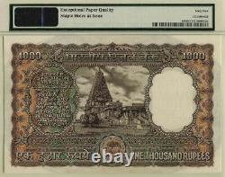 India Reserve Bank 1000 Rupees Bombay Banknote #p65b PMG 65 1975-77 GUNC. EPQ