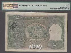 India, Reserve Bank 100 Rupees Banknote ND 1943 P-20e PMG 30