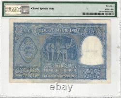 India Reserve Bank 100 Rupees ND 1950 P# 41a Wmk Ashoka Column-Sign #72 PMG 35