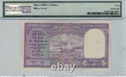 India Reserve Bank 10 Rupees P #37a 1949 Wmk Asoka Column Sign #71 PMG 40