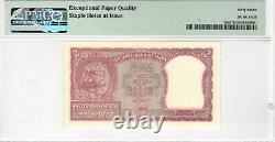 India Reserve Bank 2 Rupees 1957 P #29a Sign #72 Correct Hindi PMG 67EPQ UNC