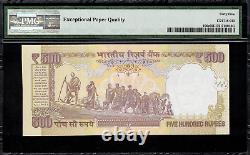 India, Reserve Bank Pick 106c 500 Rupees 2014 Fancy Serial #3 Graded PMG 65 EPQ