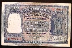 India Rs 100 Big Size Note G-20 Iyengar 2 Elephant Correct Hindi Red Serial