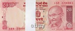 India Rupee Currency Paper Money Bank Notes 5-10-20-50-100 set of 5 Packs