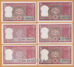 India Unc Complete Set Of 2 Rupees Banknotes Ever Issued 1949 1988 36pcs